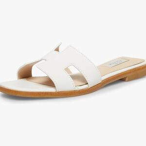Steven by Steve Madden Women’s Haydn Sandal, White Leather Size 9